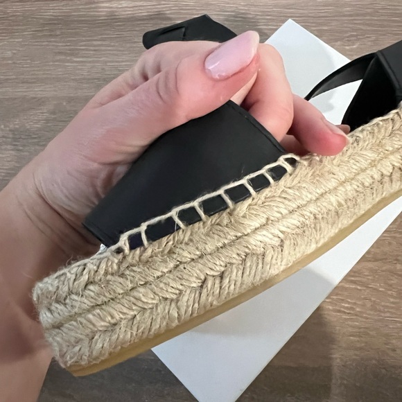NWT Vince Edie Platform Espadrille Sandal, Black - Picture 11 of 16
